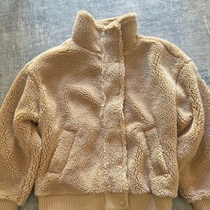 SOLD - ALO Yoga Tan Teddy/Sherpa Jacket